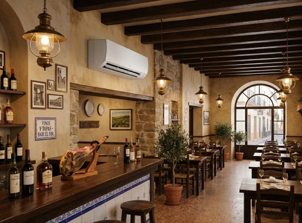 instalacion de aire acondicionado split en restaurante - CamíPolar