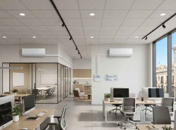 instalacion aire acondicionado multi split en oficina - CamíPolar