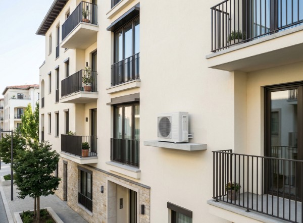 unidad exterior multi-split en fachada - CamíPolar